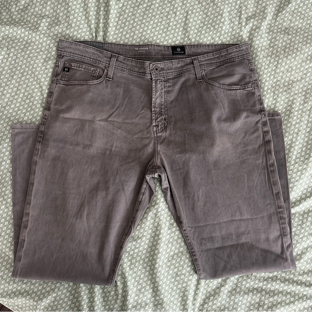 AG Graduate SUD Sueded Tailored Leg in Folkestone Grey - Picture 8 of 12
